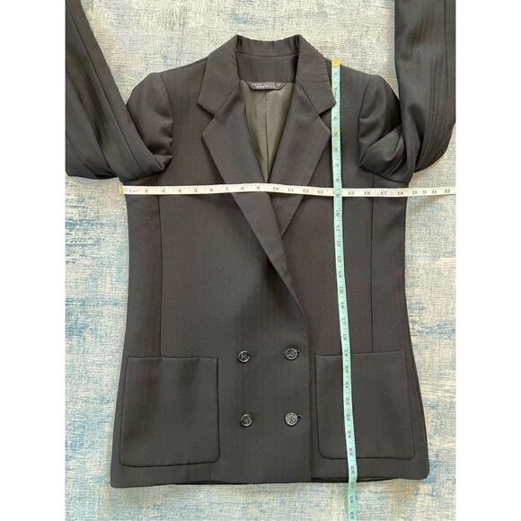 Arthur Chapnik Black Double Breasted Blazer Jacket Womens 8 - Picture 7 of 8